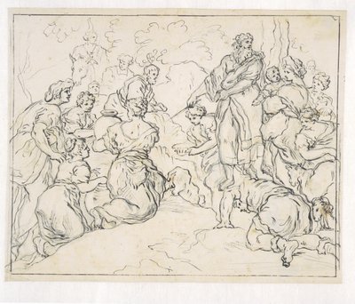 Moses schlägt den Felsen von Francesco La Marra