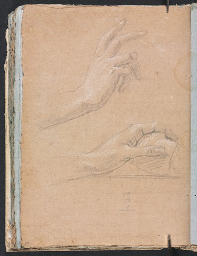 Verona-Skizzenbuch: Hände Seite 92, 1760 von Francesco Lorenzi