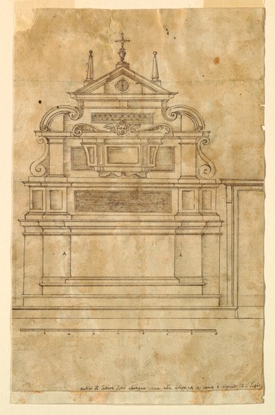 Projekt für einen Altar von Francesco Mosca