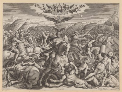 Schlacht bei Gaugamela von Francesco Villamena