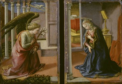 Diptychon - Verkündigung von Francesco di Stefano Pesellino