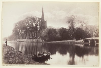 Stratford-on-Avon, Kirche vom Avon aus von Francis Bedford