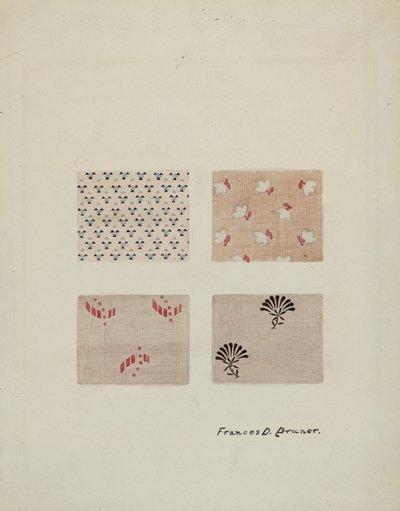 Bedruckte Textilien von Francis Bruner