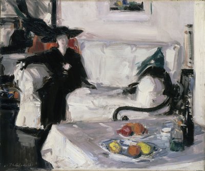 Innenraum mit Figur von Francis Campbell Boileau Cadell