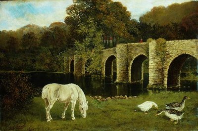 Eine Brücke über den Fluss Stour von Francis Cecil Boult