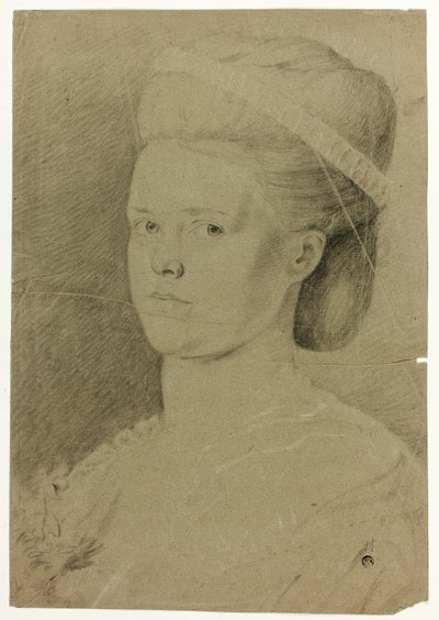 Porträtbüste einer jungen Frau von Francis Cotes