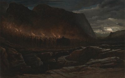 Begräbnis eines Bergführers von Francis Danby