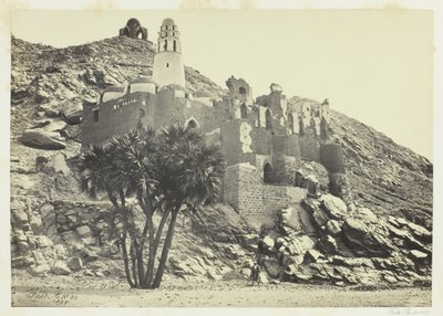 Doum-Palme und zerstörte Moschee, Philä von Francis Frith