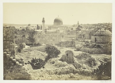 Jerusalem von der Stadtmauer, 1857 von Francis Frith