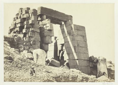 Der Granitpylon, Theben, 1857 von Francis Frith