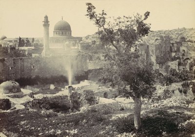 Die Moschee von Omar, Jerusalem, 1857 von Francis Frith