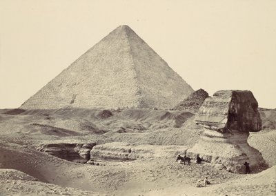Die Sphinx und die Große Pyramide, Gizeh, 1857 von Francis Frith