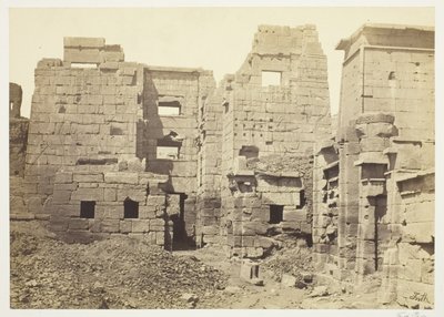 Der Tempelpalast, Medinet-Haboo von Francis Frith