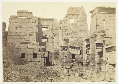 Der Tempelpalast, Medinet-Haboo, ca. 1857 von Francis Frith