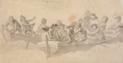 Figuren in Booten von Francis Hayman