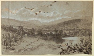 Landschaft mit drei Gebäuden von Francis Hopkinson Smith