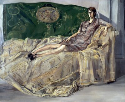 Frau auf dem Sofa von Francis Job Gruber