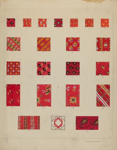 Gedruckte gesteppten Flicken von Francis Law Durand