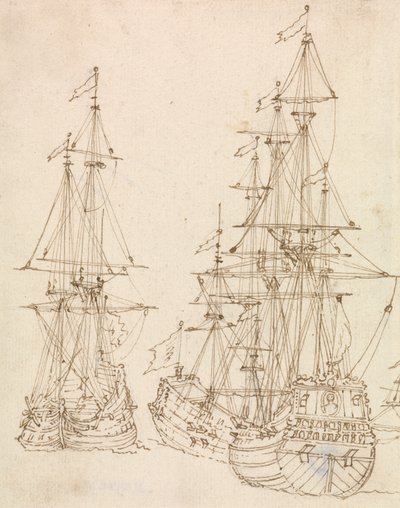Studien von Schiffen von Francis Place