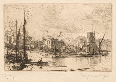 Harry Kellys, Putney, 1865-1866 von Francis Seymour Haden
