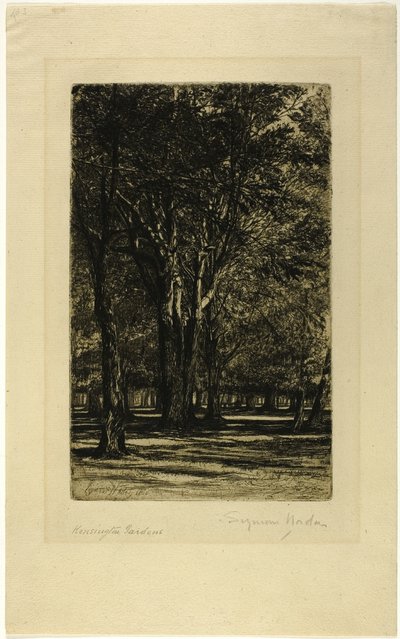 Kensington Gardens, Nr. II (große Platte) von Francis Seymour Haden