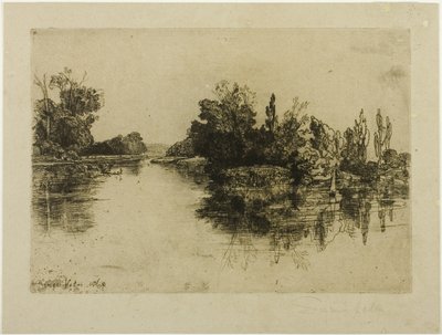 Die Insel gegenüber von Boyles Farm von Francis Seymour Haden