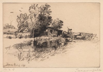 Das kleine Bootshaus, 1877 von Francis Seymour Haden