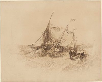 Calais Pier von Francis Seymour Haden after Joseph Mallord William Turner