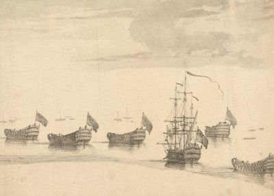 Schiffe auf ruhiger See von Francis Swaine