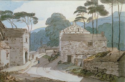 Ambleside am Kopf des Lake Windermere von Francis Towne