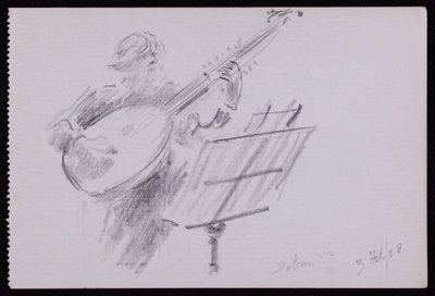 Porträt von Arnold Dolmetsch von Francis Wilfred Lawson