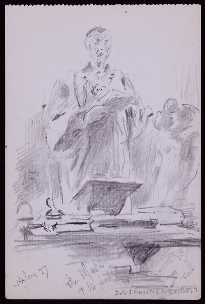 Porträt von Francis Newbolt von Francis Wilfred Lawson