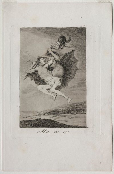 Caprichos: Da geht es hin von Francisco de Goya