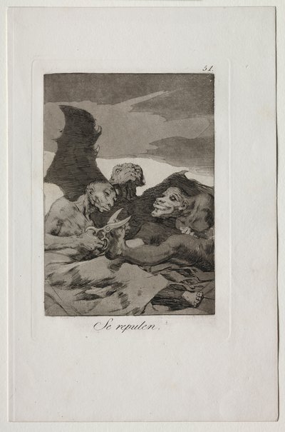 Caprichos: Sie putzen sich heraus von Francisco de Goya