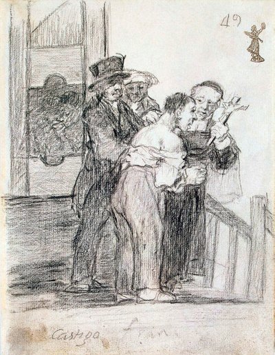 Französische Strafe, zwischen 1824 und 1828 von Francisco de Goya
