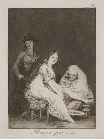 Sie betet für sie von Francisco de Goya