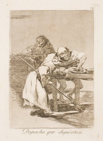 Beeil dich, sie wachen auf! von Francisco de Goya