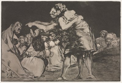 Die Sprichwörter: Eheliche Torheit von Francisco de Goya