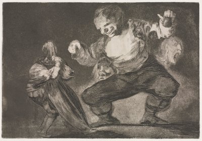 Die Sprichwörter: Einfaltspinsel, 1864 von Francisco de Goya