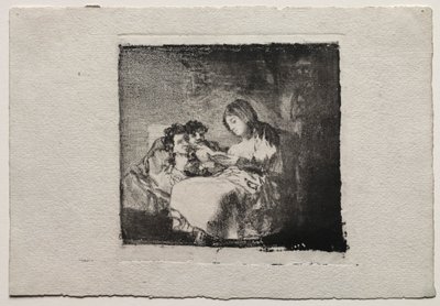 Frau liest zwei Kindern vor von Francisco de Goya