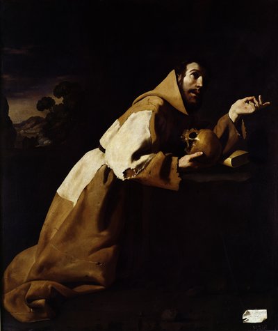 St. Franziskus in Meditation, 1639 von Francisco de Zurbaran