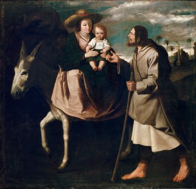 Die Flucht nach Ägypten, späte 1630er Jahre von Francisco de Zurbaran