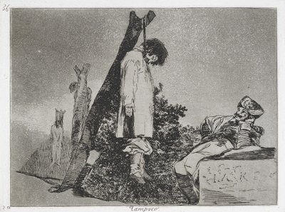 Nicht (in diesem Fall) auch nicht (Tampoco) aus der Serie Die Schrecken des Krieges (Los Desastres de la Guerra) von Francisco de Goya