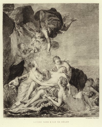 Latona auf der Insel Delos von Francois (after) Boucher