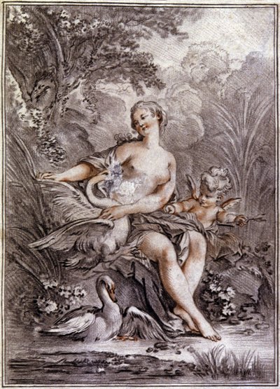 Leda und der Schwan von Francois (after) Boucher