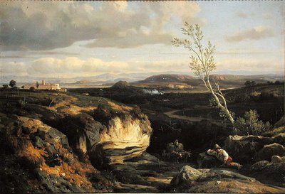 Italienische Landschaft von Francois Antoine Leon Fleury