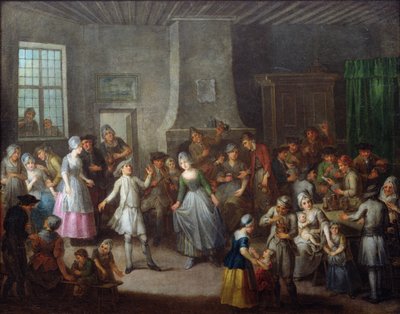 Innenansicht einer Taverne von Francois Aubert