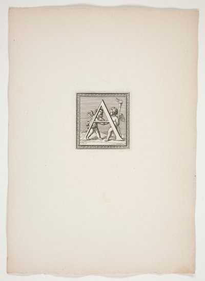 Ein Monogramm mit Putti von Francois Chauveau