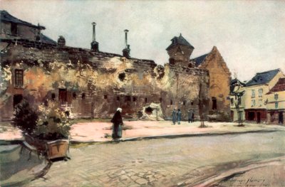 Die Kaserne in Soissons, Frankreich, 1915, 1926 von Francois Flameng