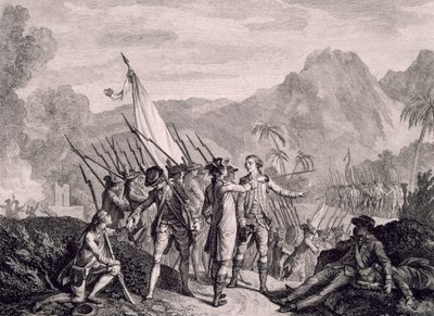 Französische Eroberung von Tobago von Francois Godefroy